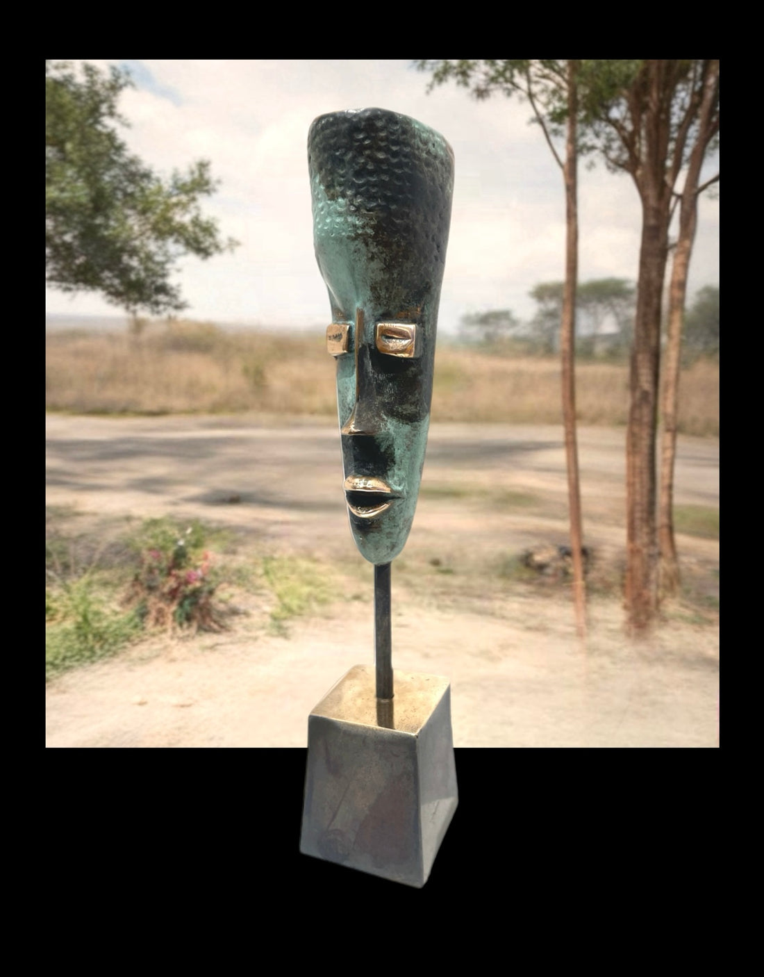 Afrikansk inspireret bronzeskulptur &